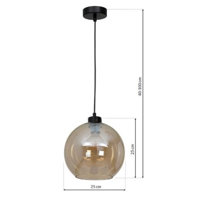 Chandelier on a string SOFIA 1xE27/60W/230V brown