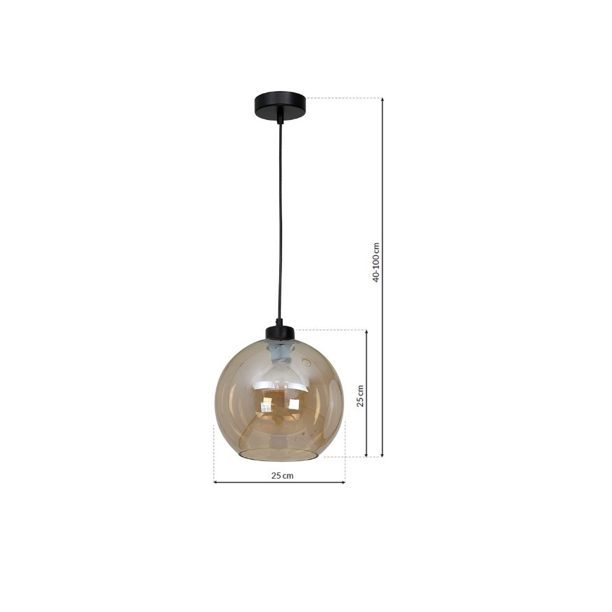 Chandelier on a string SOFIA 1xE27/60W/230V brown