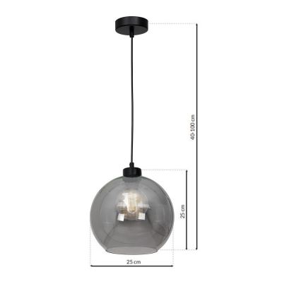 Chandelier on a string SOFIA 1xE27/60W/230V clear