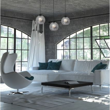 Chandelier on a string SOFIA 3xE27/60W/230V black