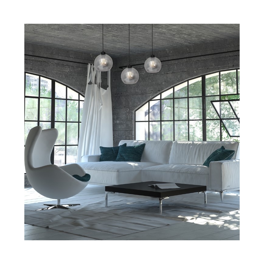 Chandelier on a string SOFIA 3xE27/60W/230V black