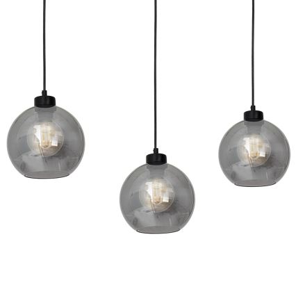 Chandelier on a string SOFIA 3xE27/60W/230V black