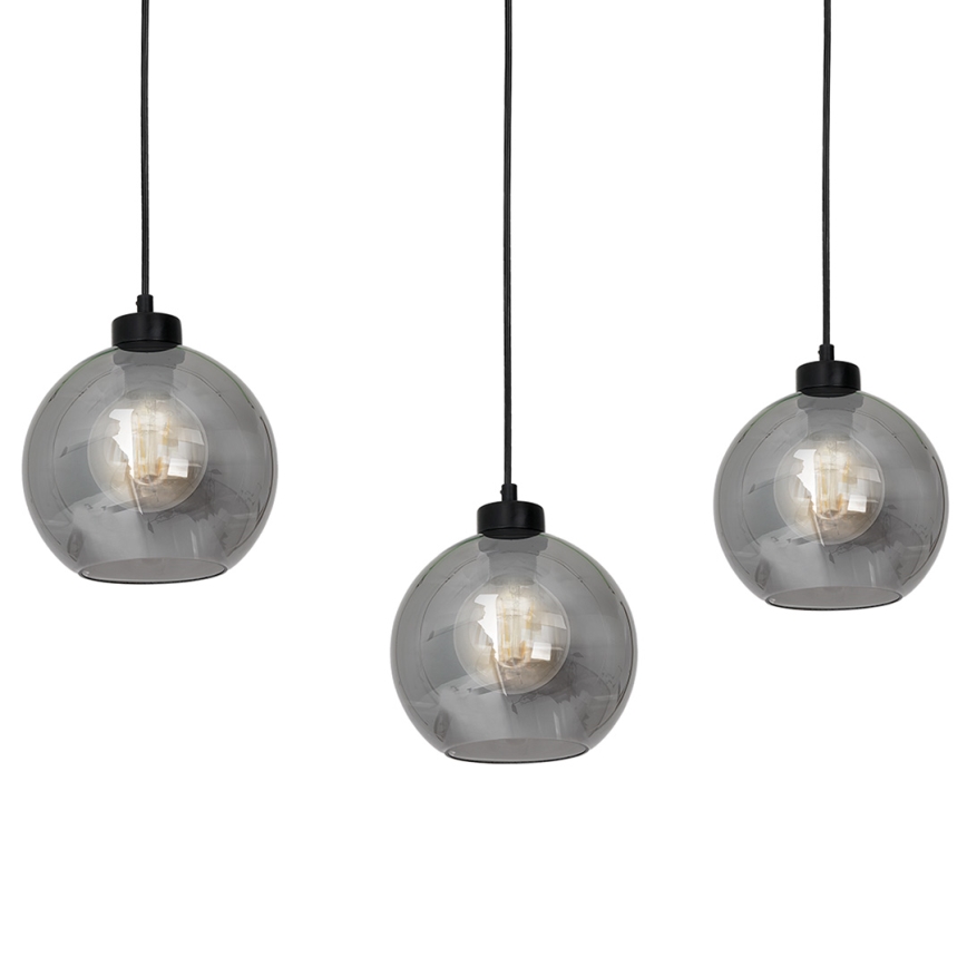 Chandelier on a string SOFIA 3xE27/60W/230V black
