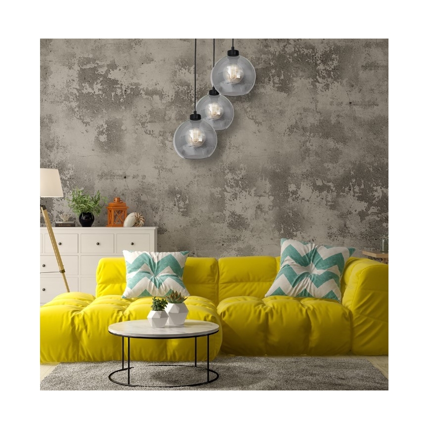Chandelier on a string SOFIA 3xE27/60W/230V black