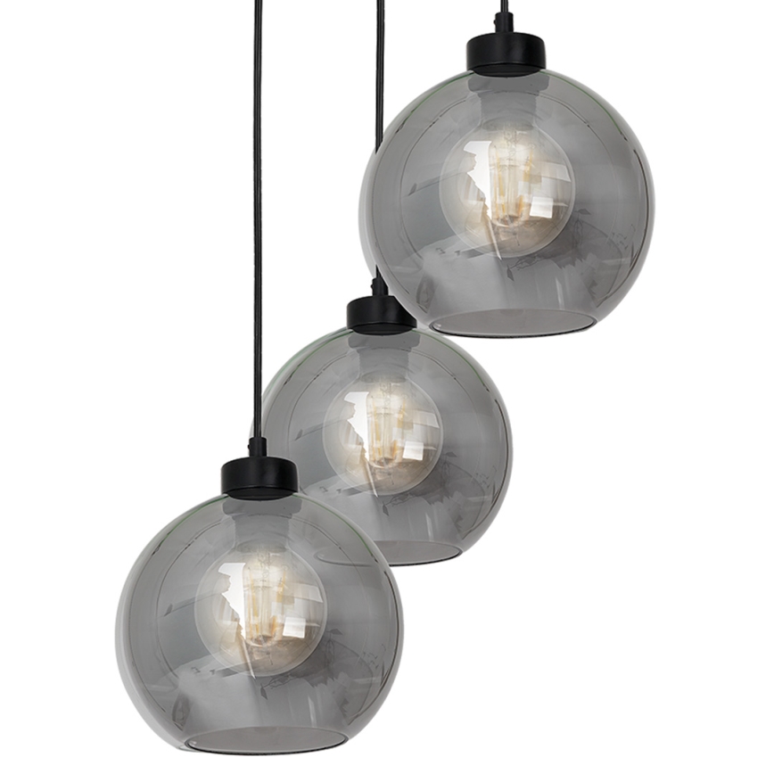 Chandelier on a string SOFIA 3xE27/60W/230V black