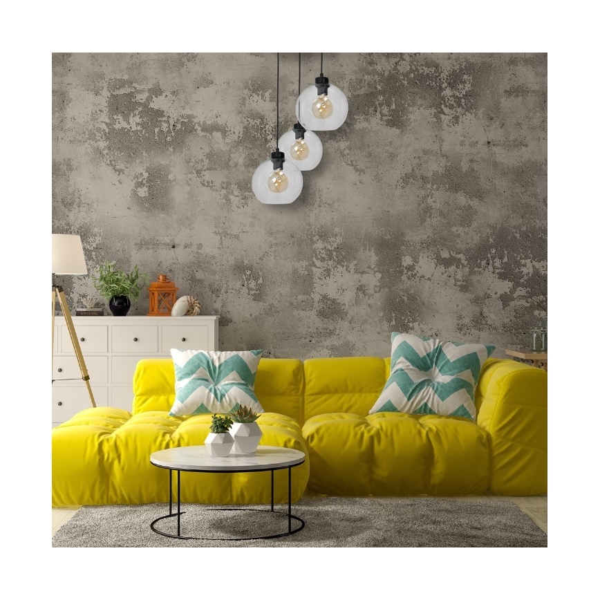 Chandelier on a string SOFIA 3xE27/60W/230V clear