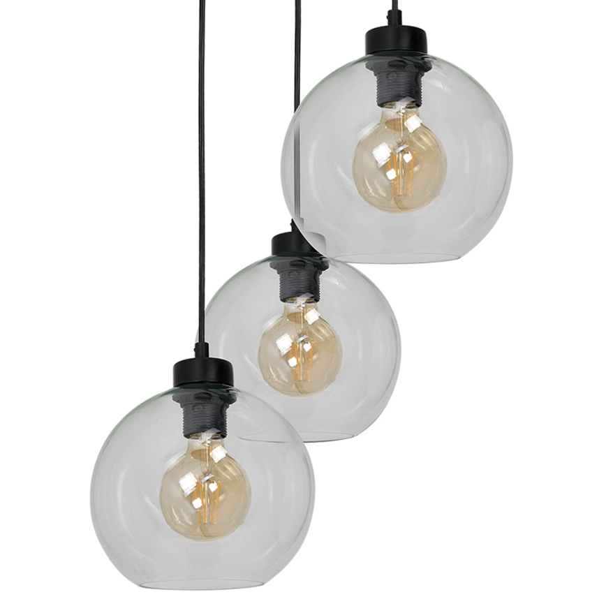 Chandelier on a string SOFIA 3xE27/60W/230V clear