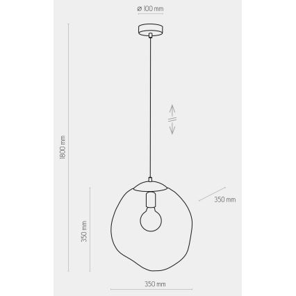 Chandelier on a string SOL 1xE27/60W/230V