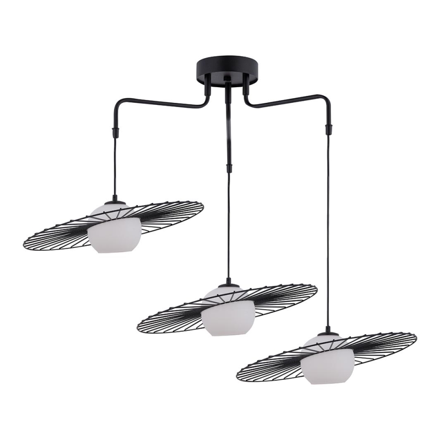 Chandelier on a string SOL 3xE27/60W/230V black