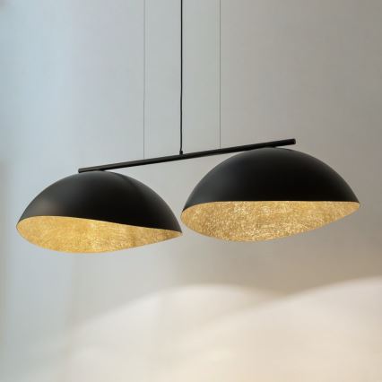 Chandelier on a string SOLAR 2xE27/60W/230V black