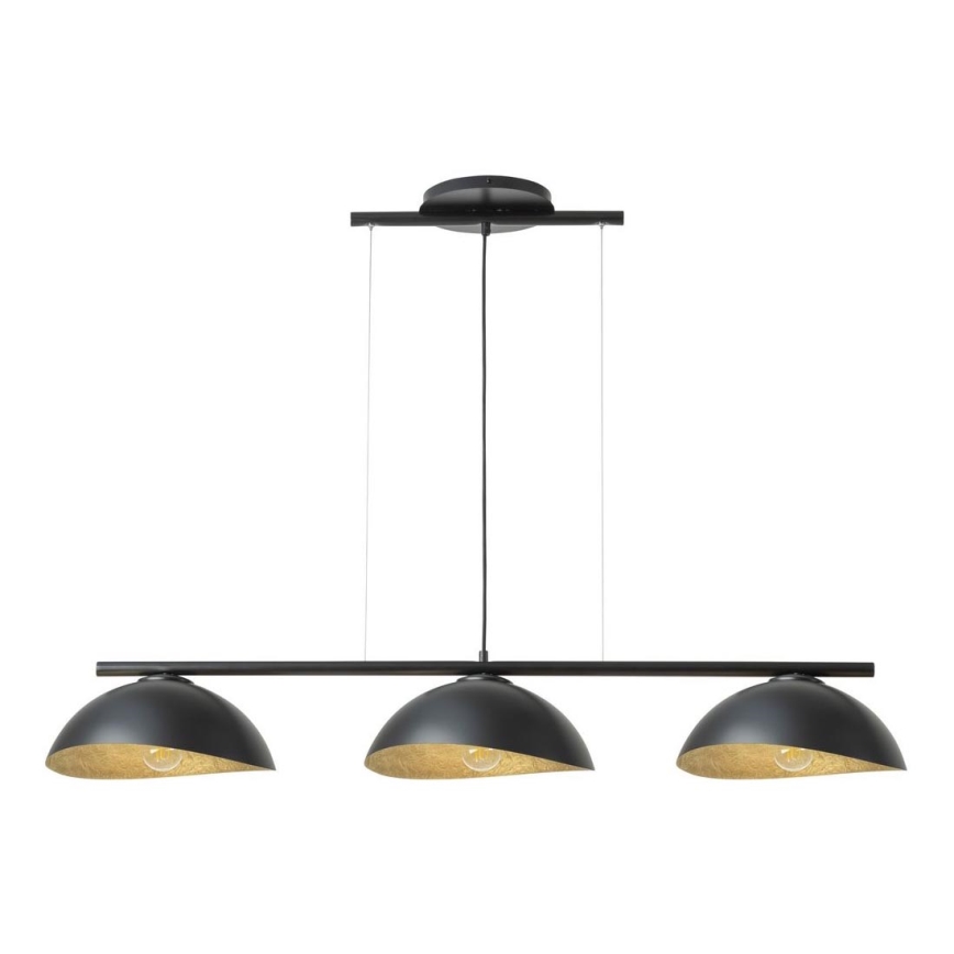 Chandelier on a string SOLAR 3xE27/60W/230V black
