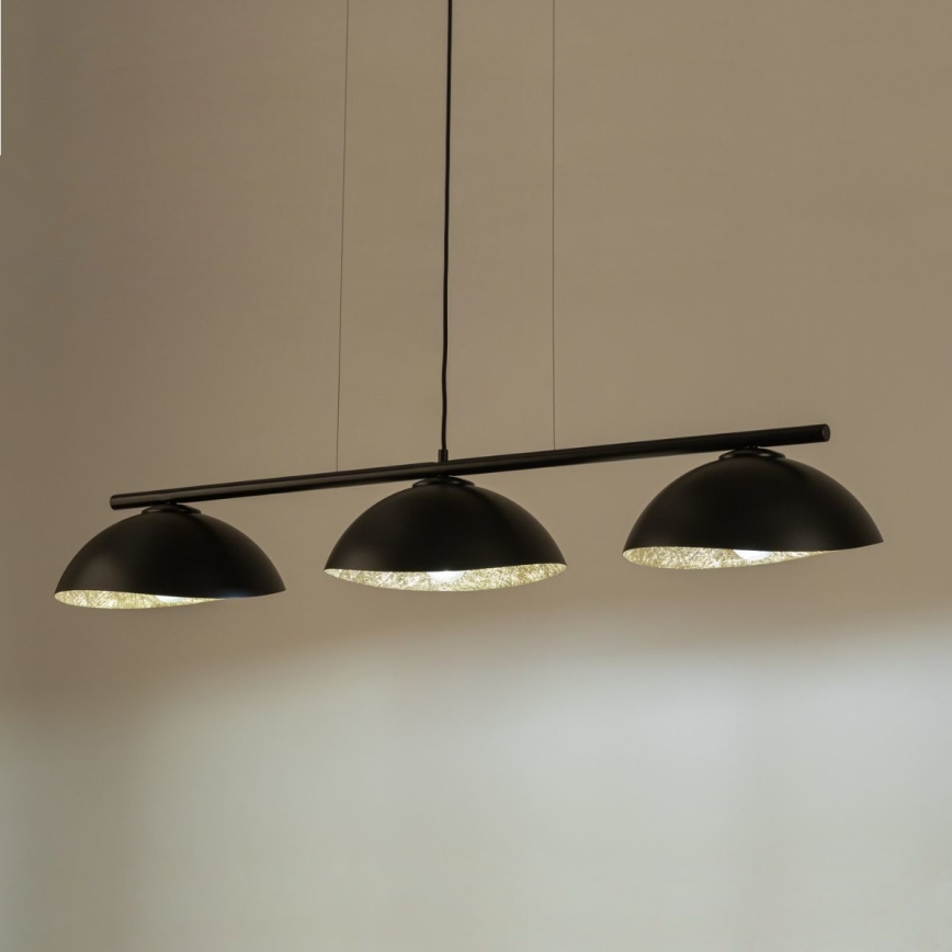 Chandelier on a string SOLAR 3xE27/60W/230V black