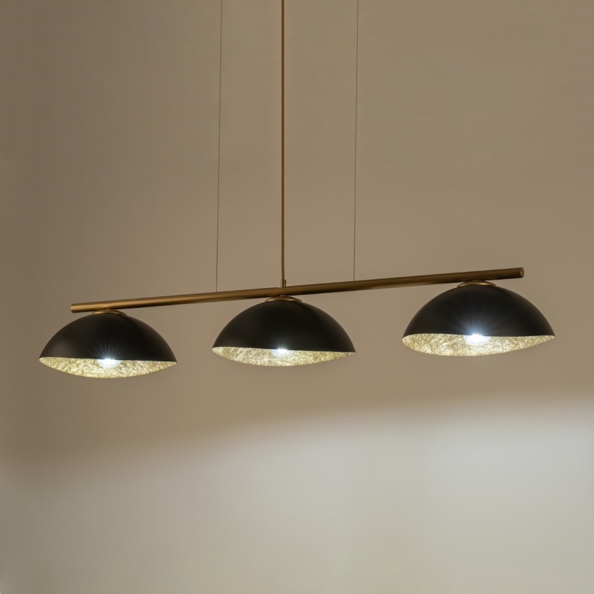 Chandelier on a string SOLAR 3xE27/60W/230V gold