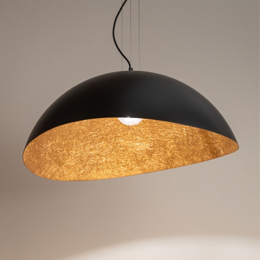Chandelier on a string SOLARIS 1xE27/60W/230V d. 48 cm black/copper