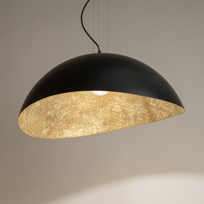 Chandelier on a string SOLARIS 1xE27/60W/230V d. 69 cm black/gold