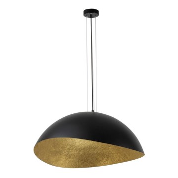 Chandelier on a string SOLARIS 1xE27/60W/230V d. 48 cm black/gold
