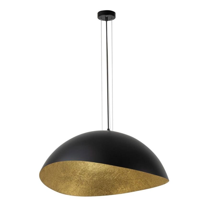 Chandelier on a string SOLARIS 1xE27/60W/230V d. 48 cm black/gold