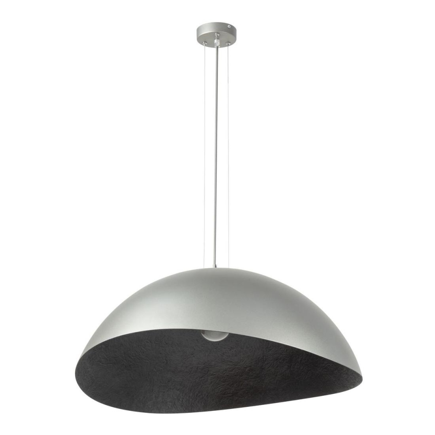 Chandelier on a string SOLARIS 1xE27/60W/230V d. 48 cm silver/black