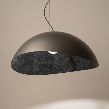 Chandelier on a string SOLARIS 1xE27/60W/230V d. 69 cm silver/black