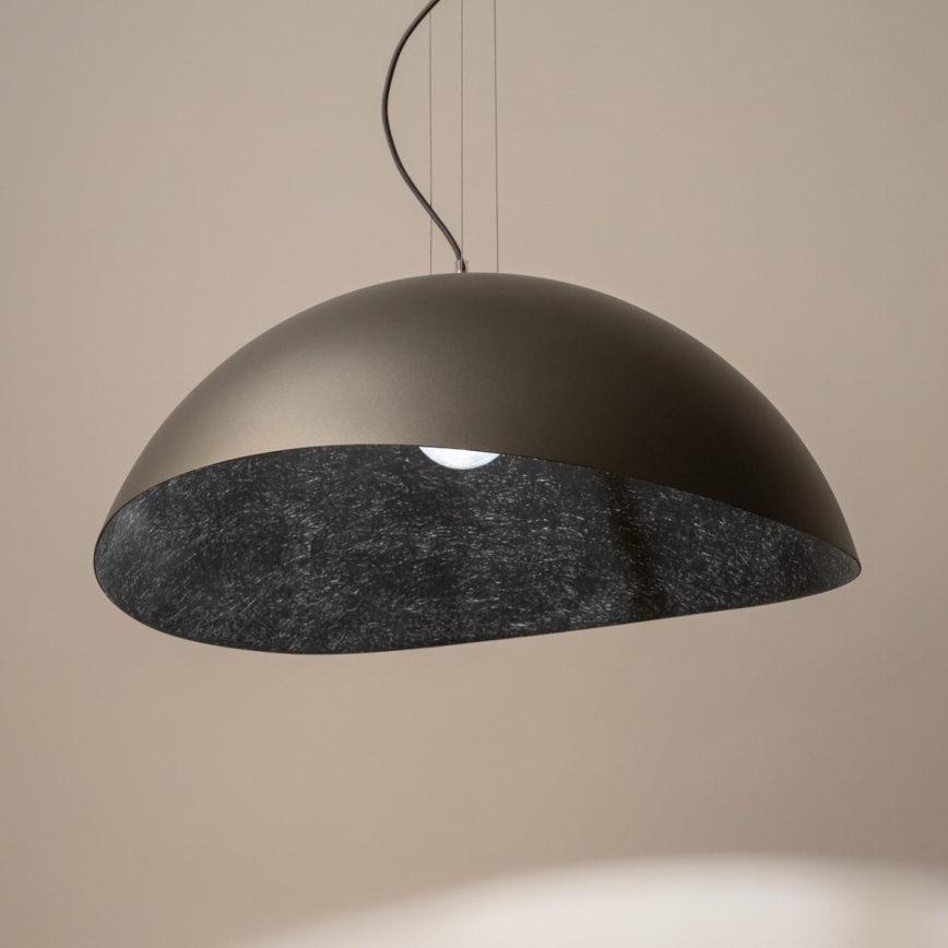 Chandelier on a string SOLARIS 1xE27/60W/230V d. 69 cm silver/black