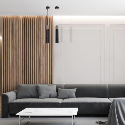 Chandelier on a string SOLO 1xGU10/MR11/40W/230V black