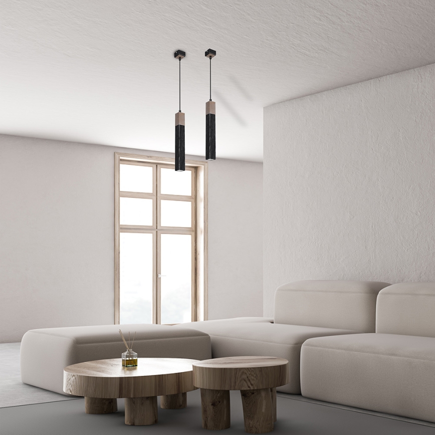 Chandelier on a string SOLO 1xGU10/MR11/40W/230V black