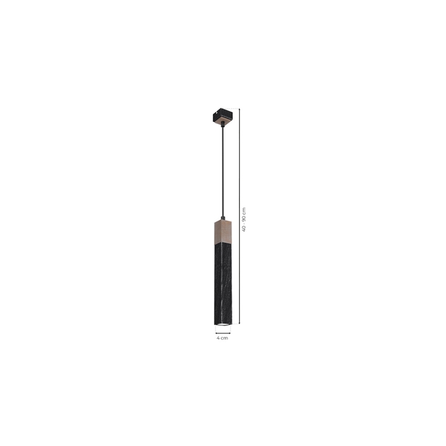 Chandelier on a string SOLO 1xGU10/MR11/40W/230V black