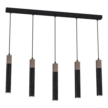 Chandelier on a string SOLO 5xGU10/MR11/40W/230V black