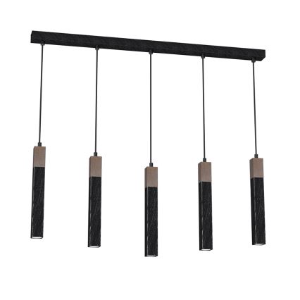 Chandelier on a string SOLO 5xGU10/MR11/40W/230V black