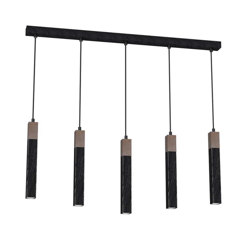 Chandelier on a string SOLO 5xGU10/MR11/40W/230V black