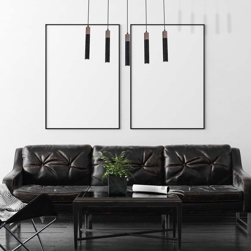 Chandelier on a string SOLO 5xGU10/MR11/40W/230V black