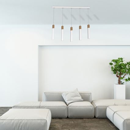 Chandelier on a string SOLO 5xGU10/MR11/40W/230V white