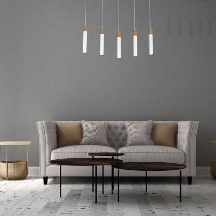 Chandelier on a string SOLO 5xGU10/MR11/40W/230V white