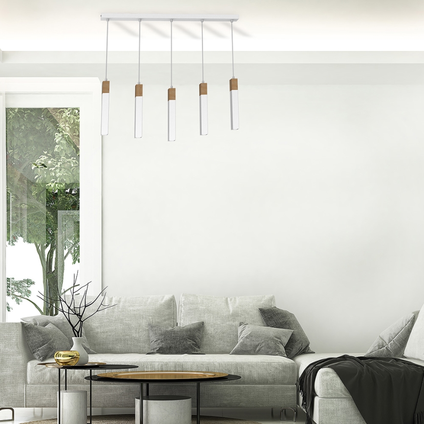 Chandelier on a string SOLO 5xGU10/MR11/40W/230V white
