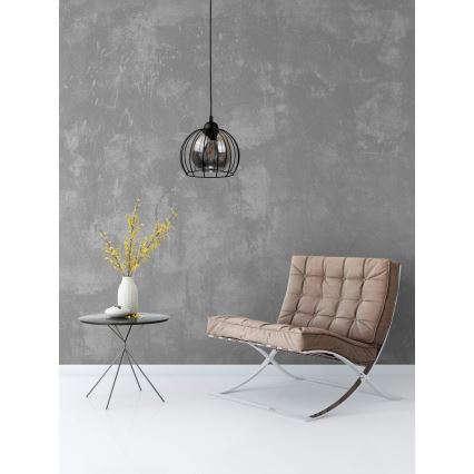 Chandelier on a string SOLO BLACK 1xE27/60W/230V