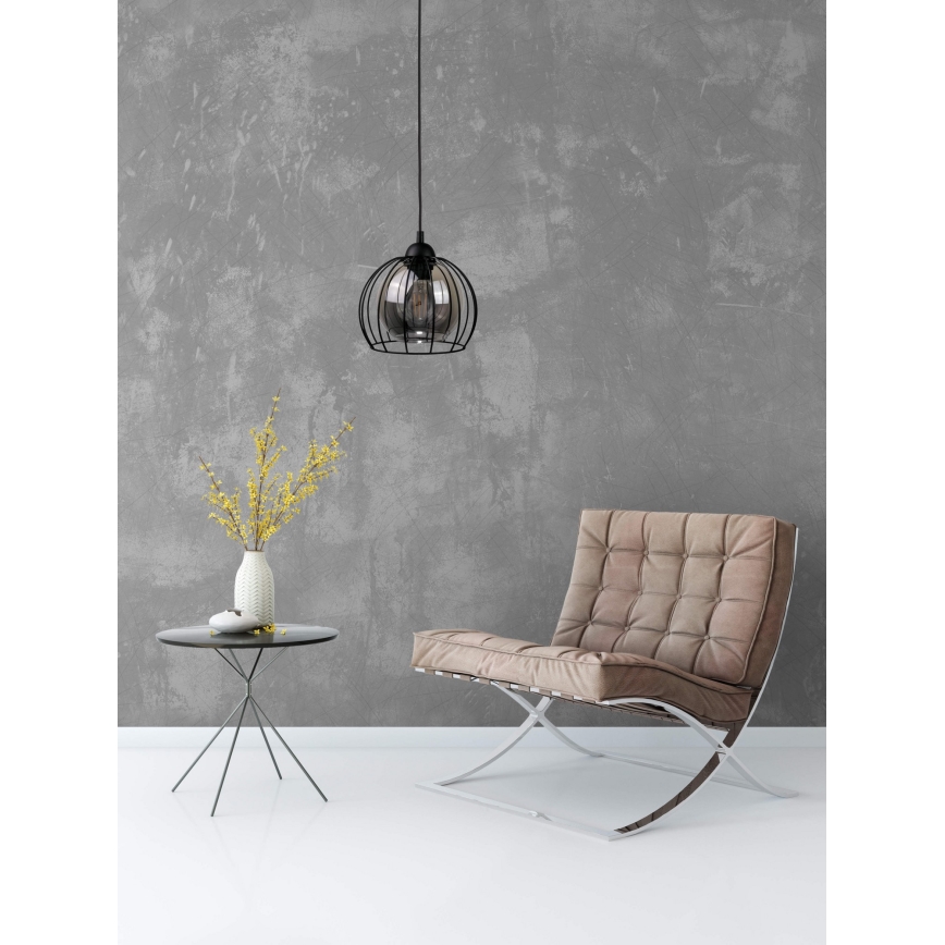 Chandelier on a string SOLO BLACK 1xE27/60W/230V