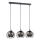 Chandelier on a string SOLO BLACK 3xE27/60W/230V black/gold