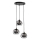Chandelier on a string SOLO BLACK 3xE27/60W/230V black/gold