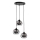 Chandelier on a string SOLO BLACK 3xE27/60W/230V d. 30 cm