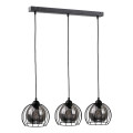 Chandelier on a string SOLO BLACK 3xE27/60W/230V