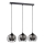 Chandelier on a string SOLO BLACK 3xE27/60W/230V