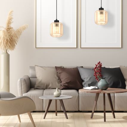 Chandelier on a string SOMBRA 1xE27/60W/230V beige