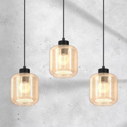 Chandelier on a string SOMBRA 3xE27/60W/230V beige