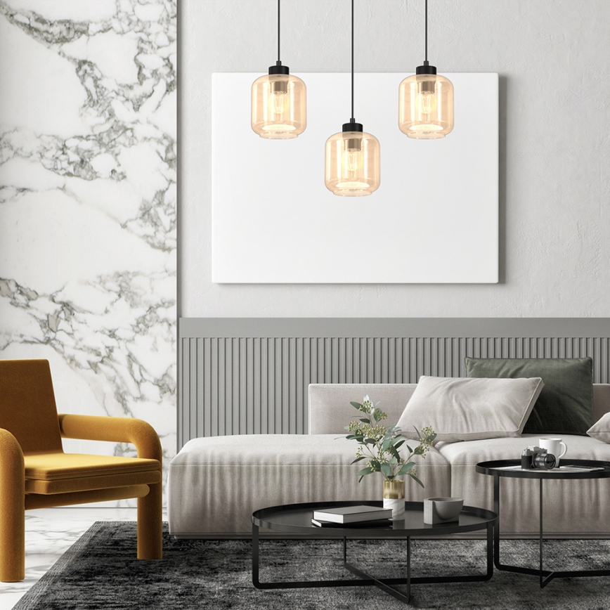 Chandelier on a string SOMBRA 3xE27/60W/230V beige
