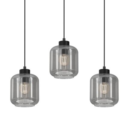 Chandelier on a string SOMBRA 3xE27/60W/230V grey