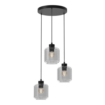 Chandelier on a string SOMBRA 3xE27/60W/230V grey