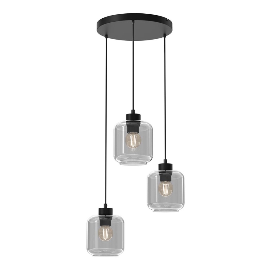 Chandelier on a string SOMBRA 3xE27/60W/230V grey