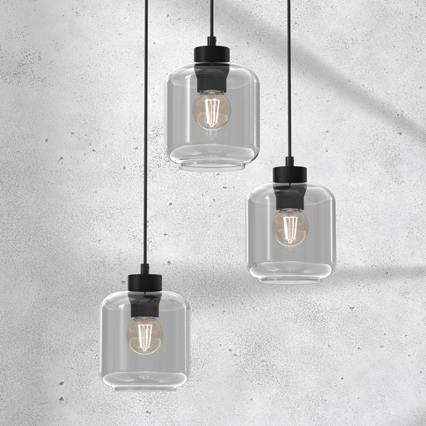 Chandelier on a string SOMBRA 3xE27/60W/230V grey