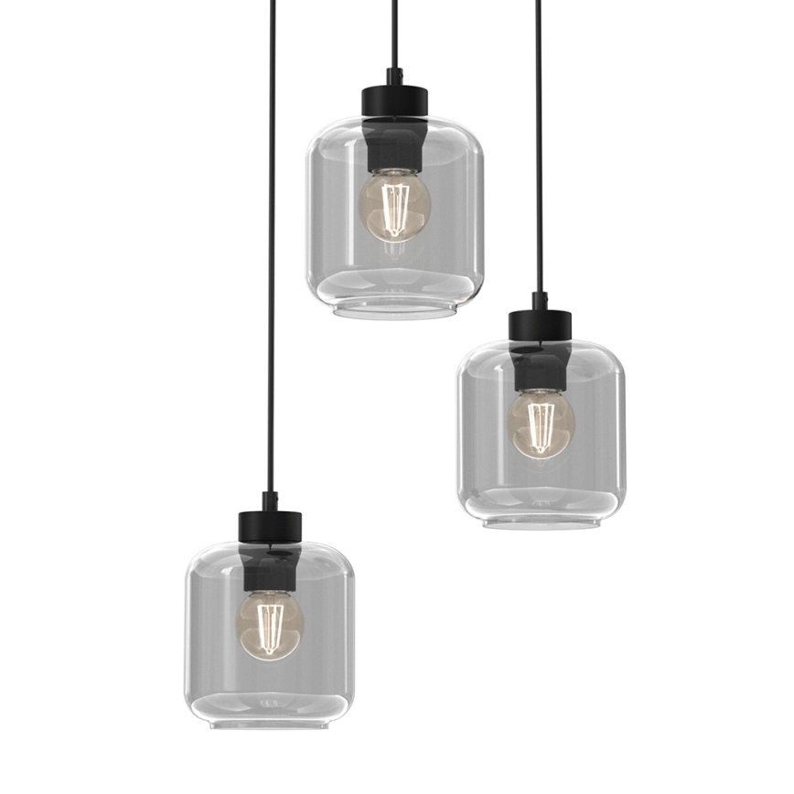 Chandelier on a string SOMBRA 3xE27/60W/230V grey
