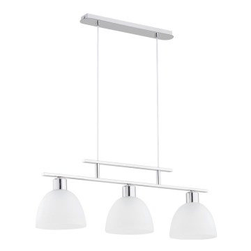 Chandelier on a string SONATA 3xE27/60W/230V shiny chrome